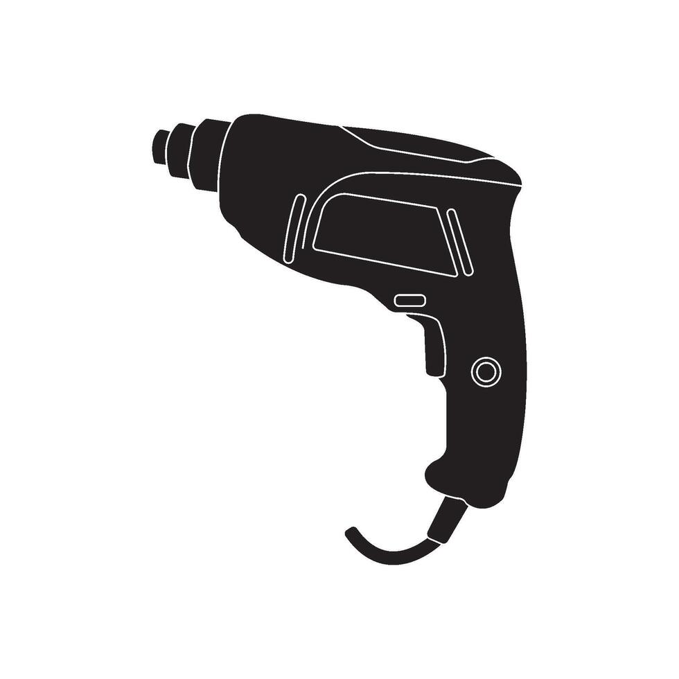 drilling machine carpentry tools vector