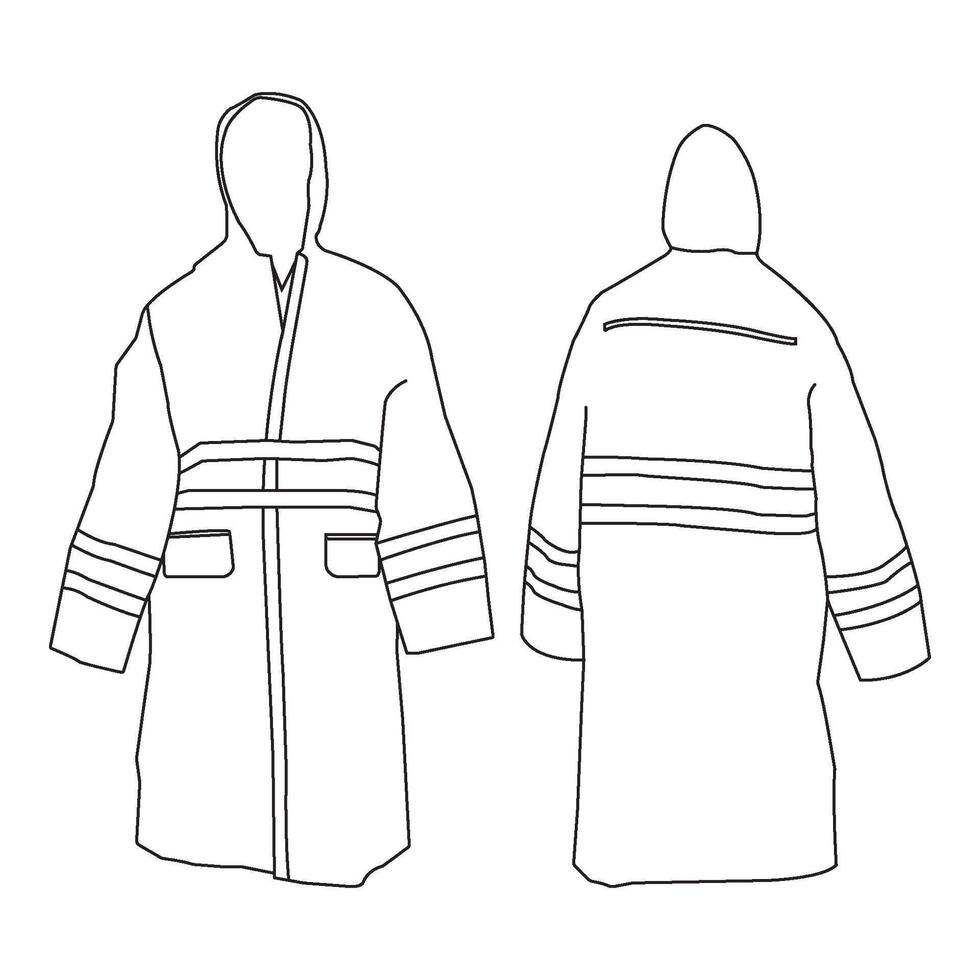 multifunctional raincoat design vector