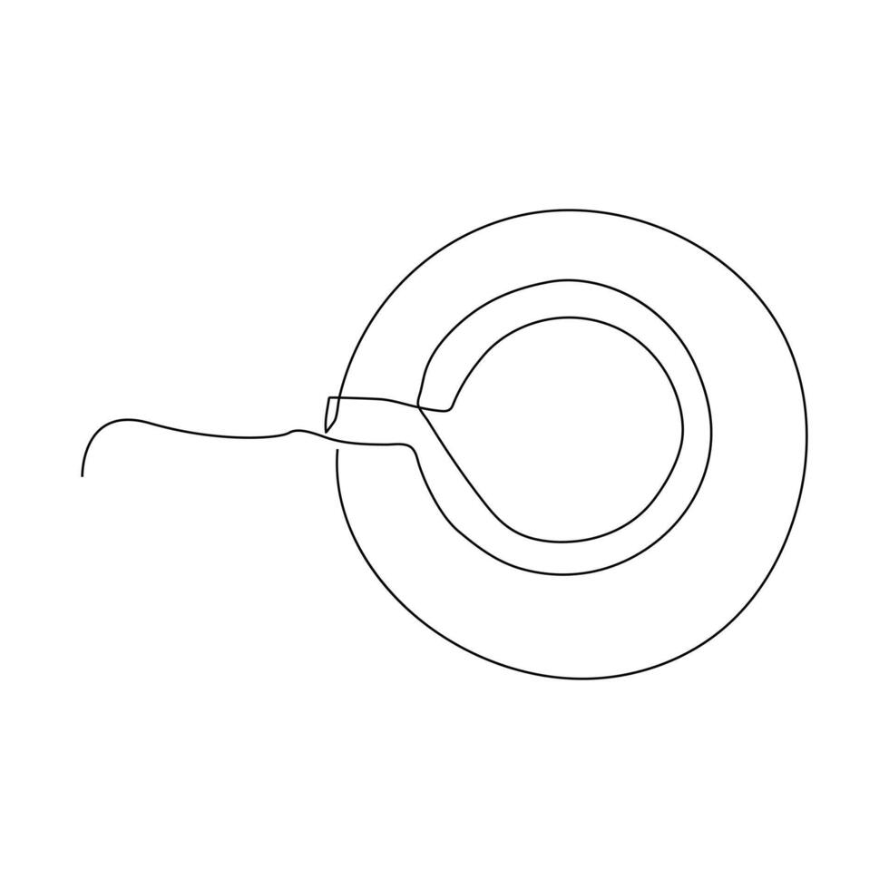 Continuous line art of a cup of tea. vector
