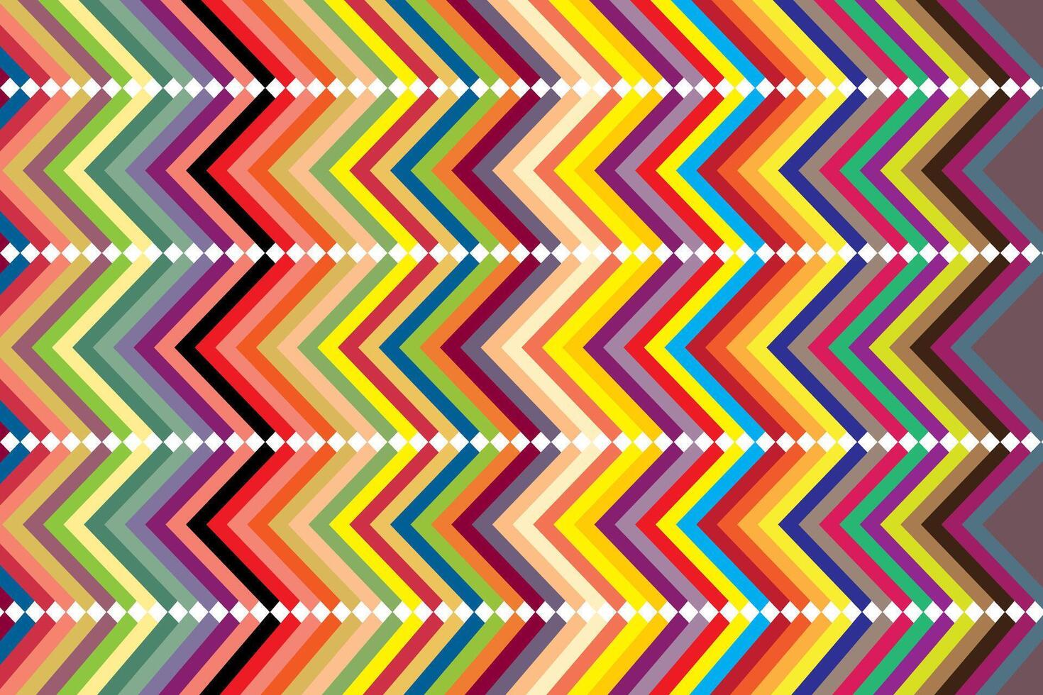 simple abstract colorful rainbow color zig zag line pattern a colorful pattern of squares with a pattern of squares vector