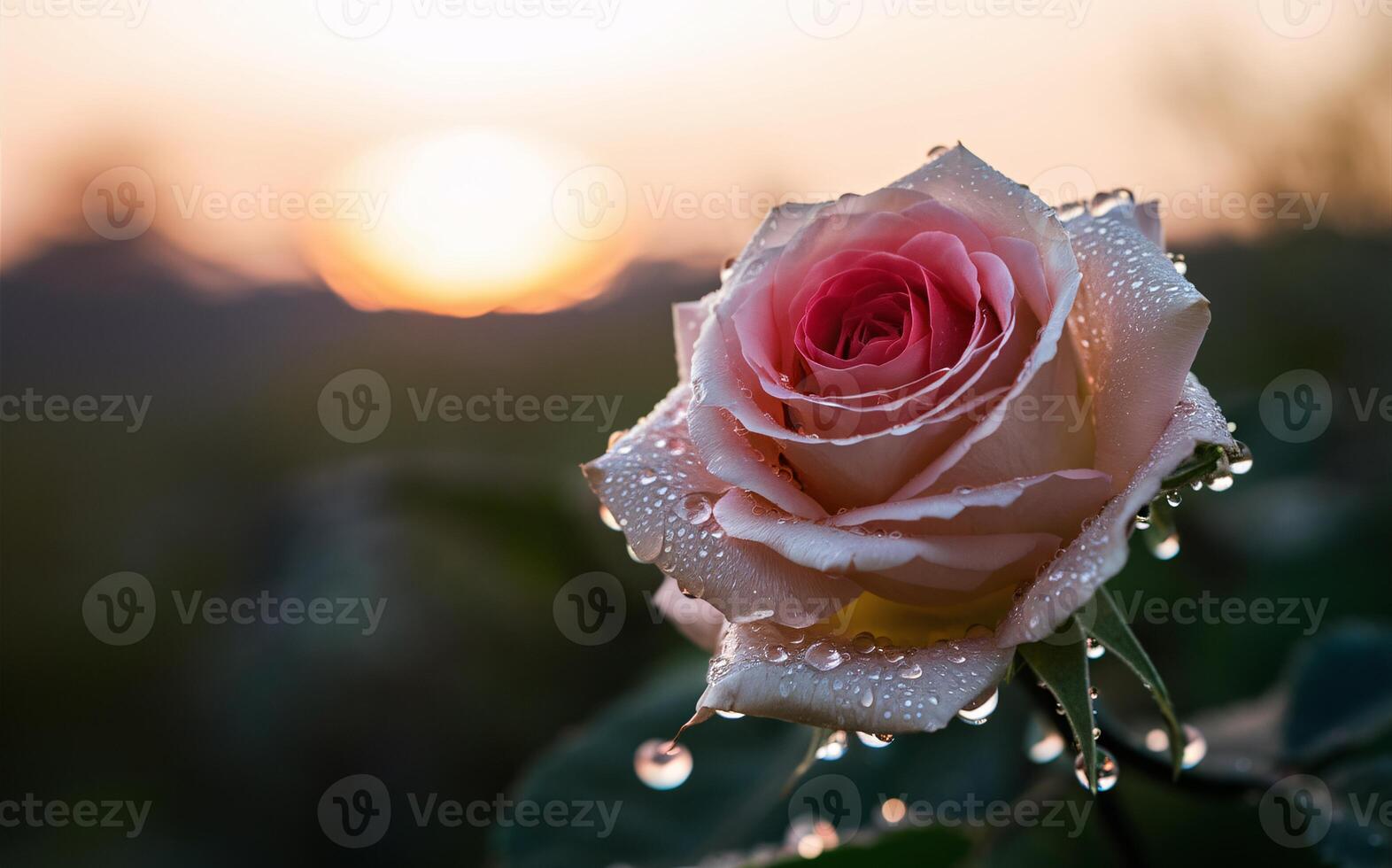 Radiant Rose at Sunrise A Timeless Symbol of Love, nature, background, valentine photo