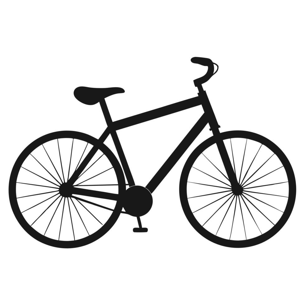Bicycle logo silhouette illustration vector