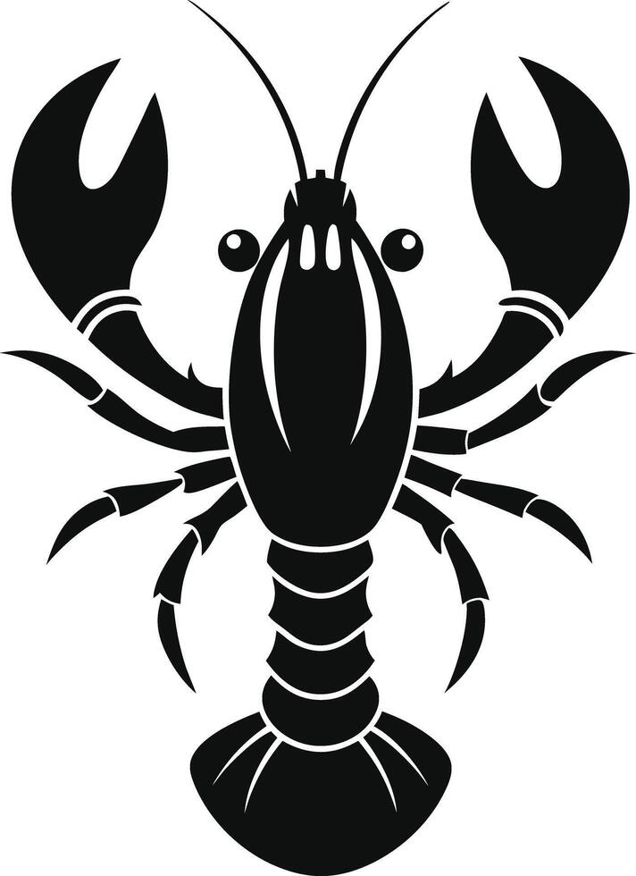 Lobster Style Silhouette Illustration vector