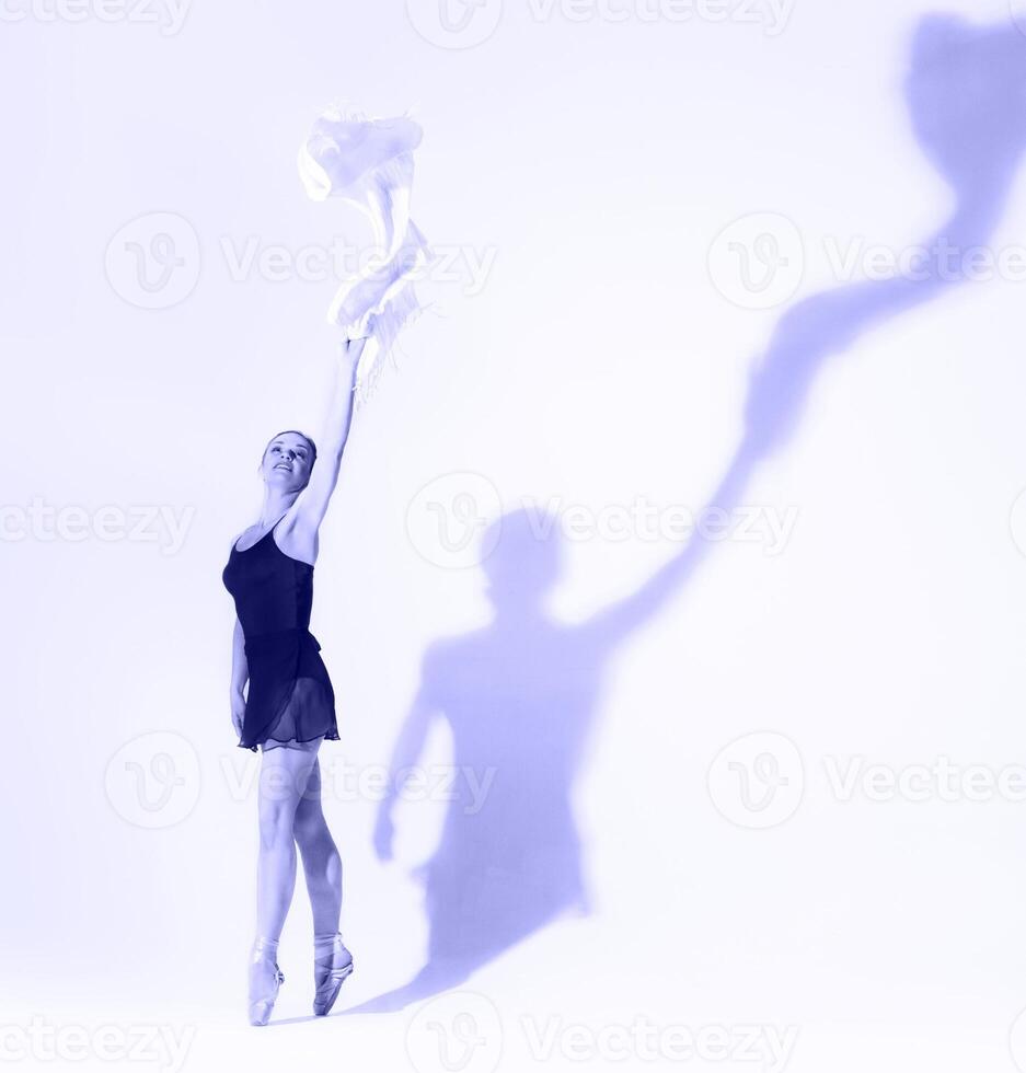 Modern style ballet dancer posing photo