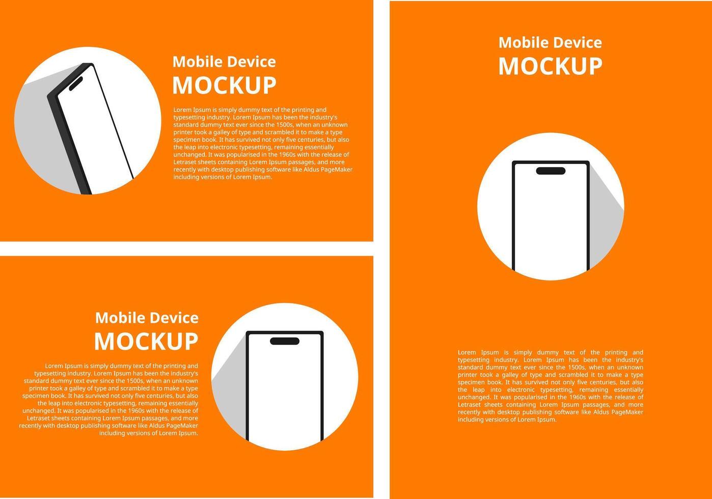 smart phone device mockup template set vector