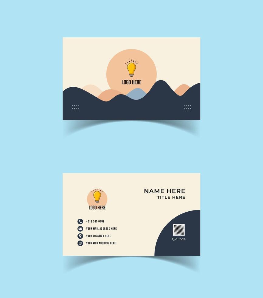 Business Card Design. vector