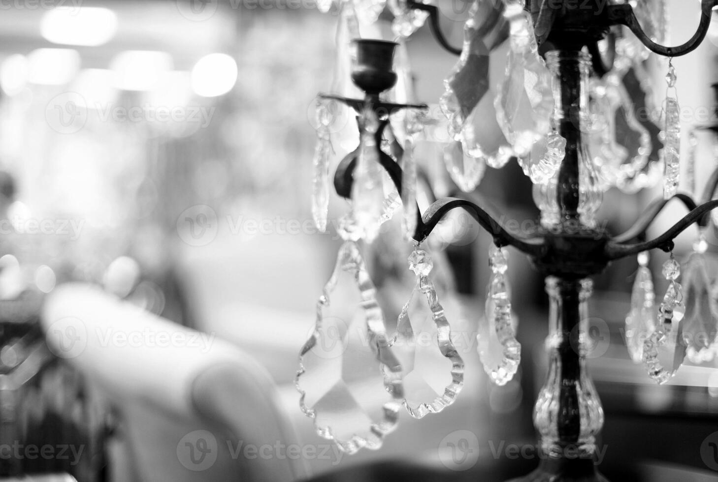 Chrystal chandelier close up photo