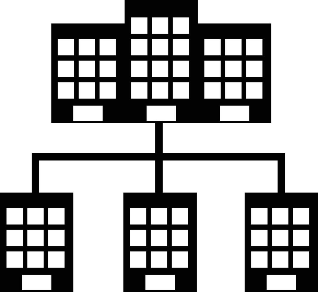 Company Subsidiary icon. Company branches sign. flat style. vector