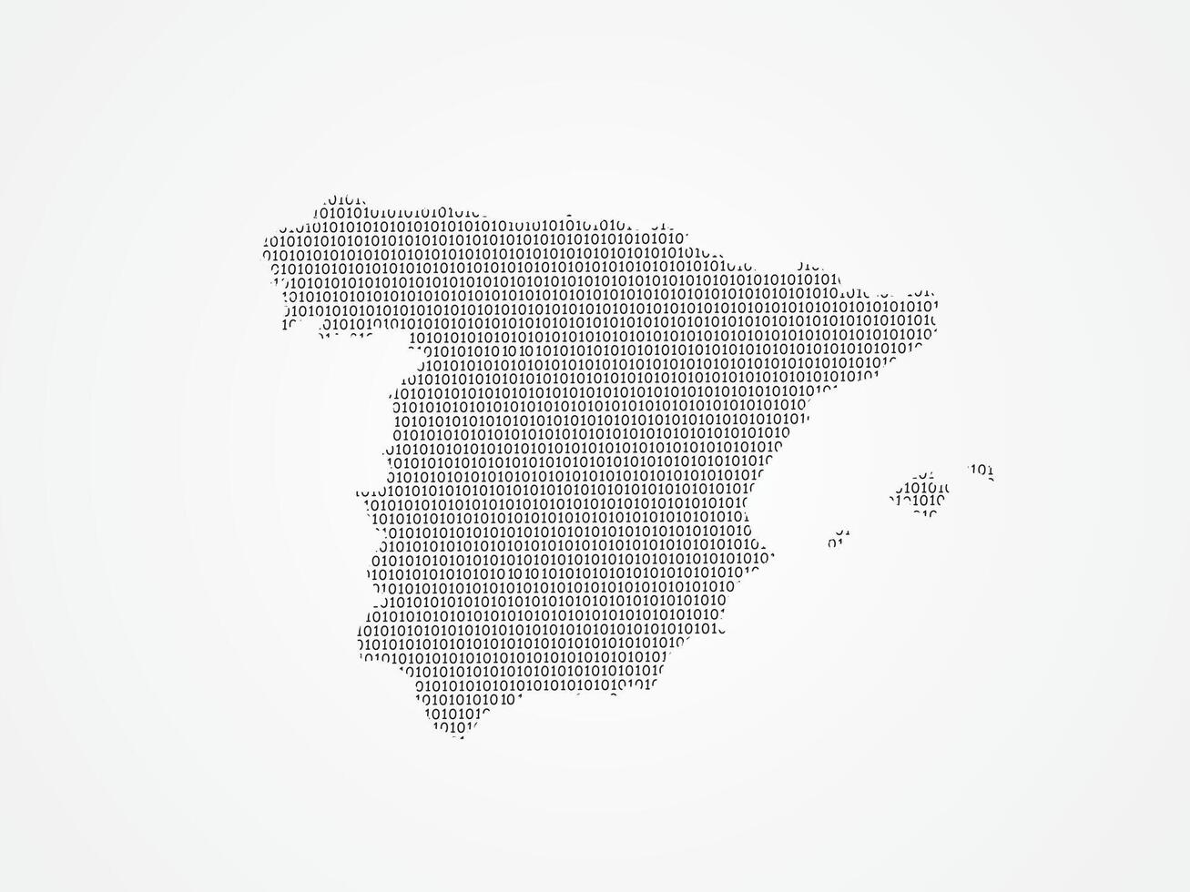 Spain map illustration using binary digits vector