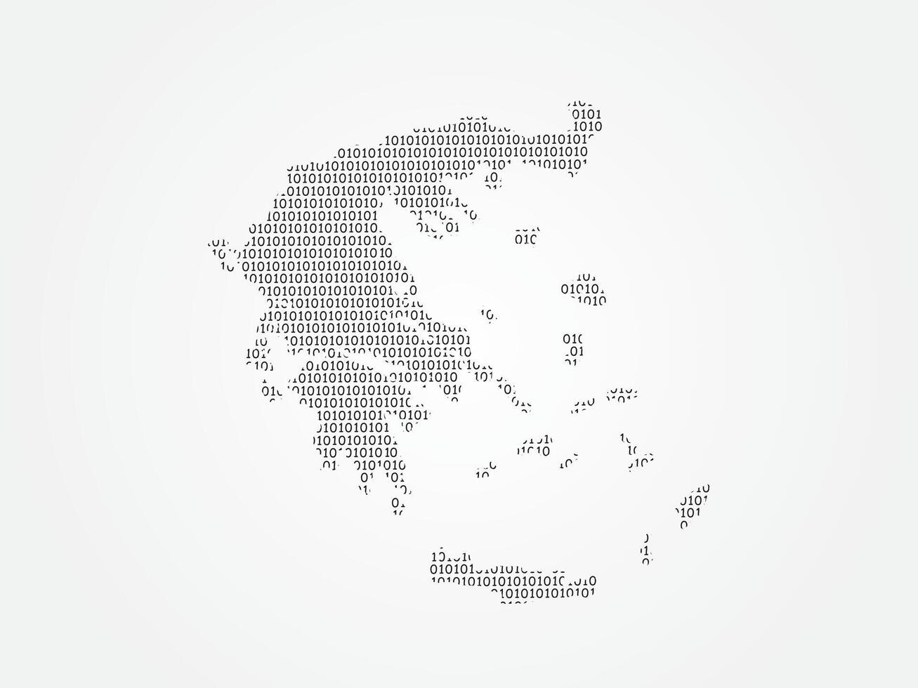 Greece map illustration using binary digits vector