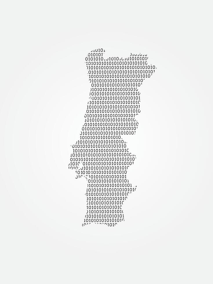 Portugal map illustration using binary digits vector