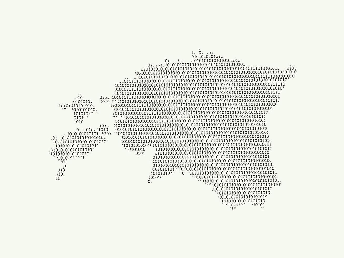Estonia map illustration using binary digits vector
