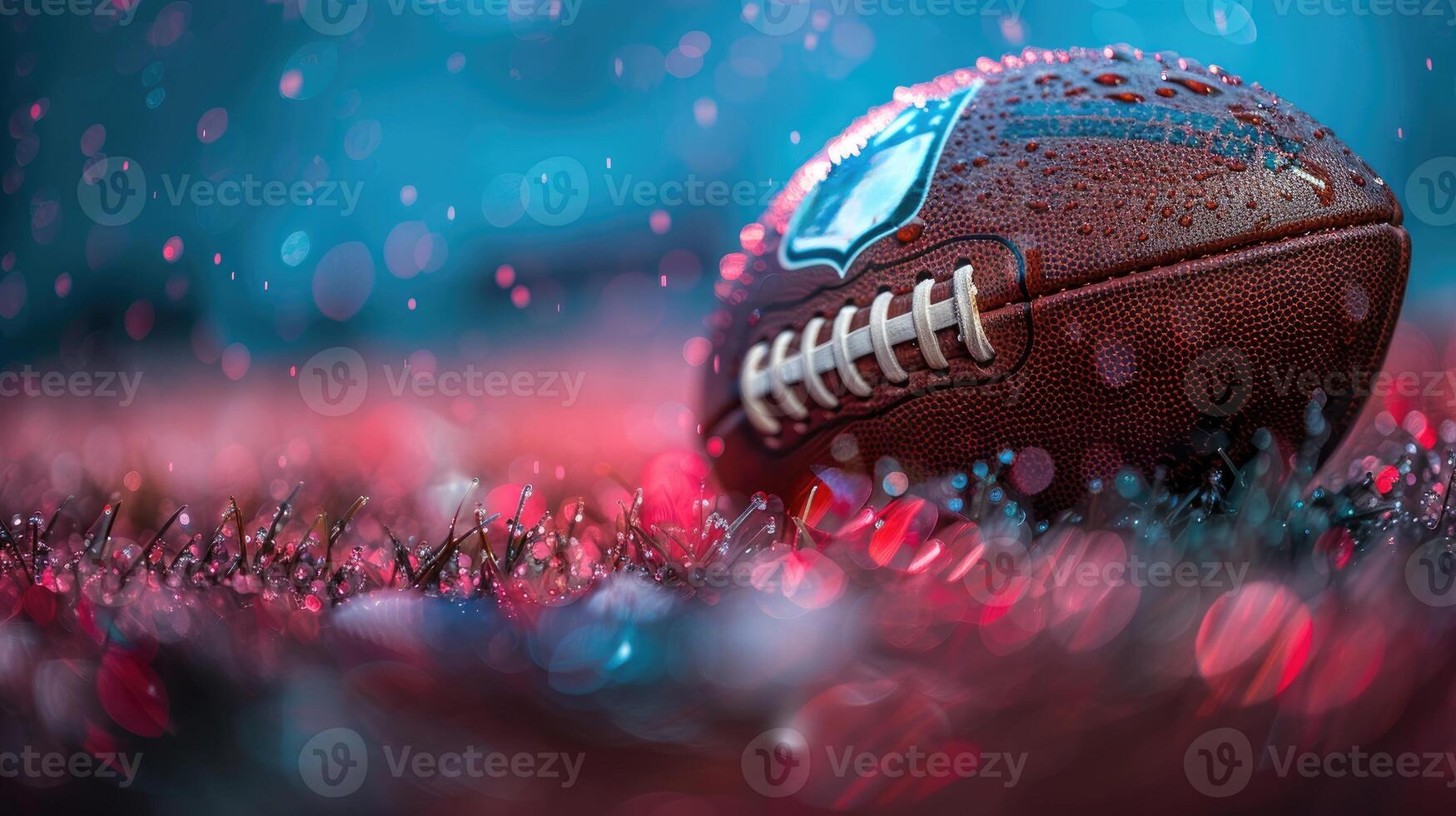 Dynamic football ball player in action with vibrant colors photo