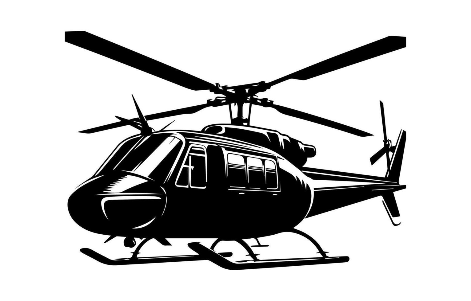 black helicopter silhouettes vector
