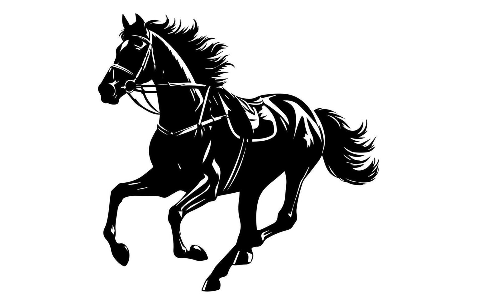race horse silhouette vector