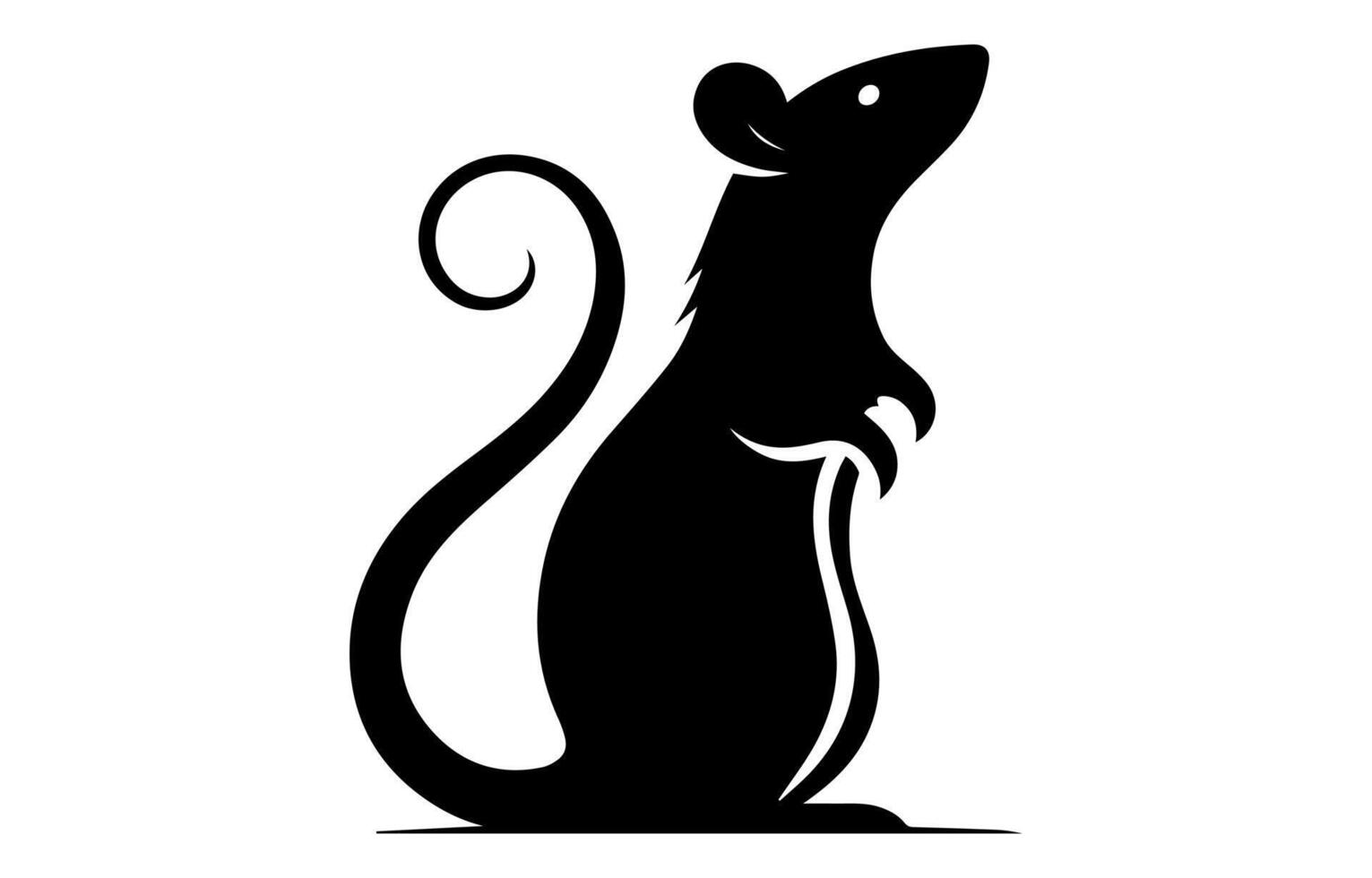 Mouse rat silhouettes vector