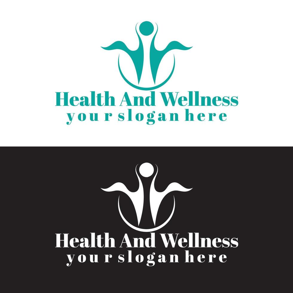 health clinic dental wellness gym fitness yoga mental hospital logo vector