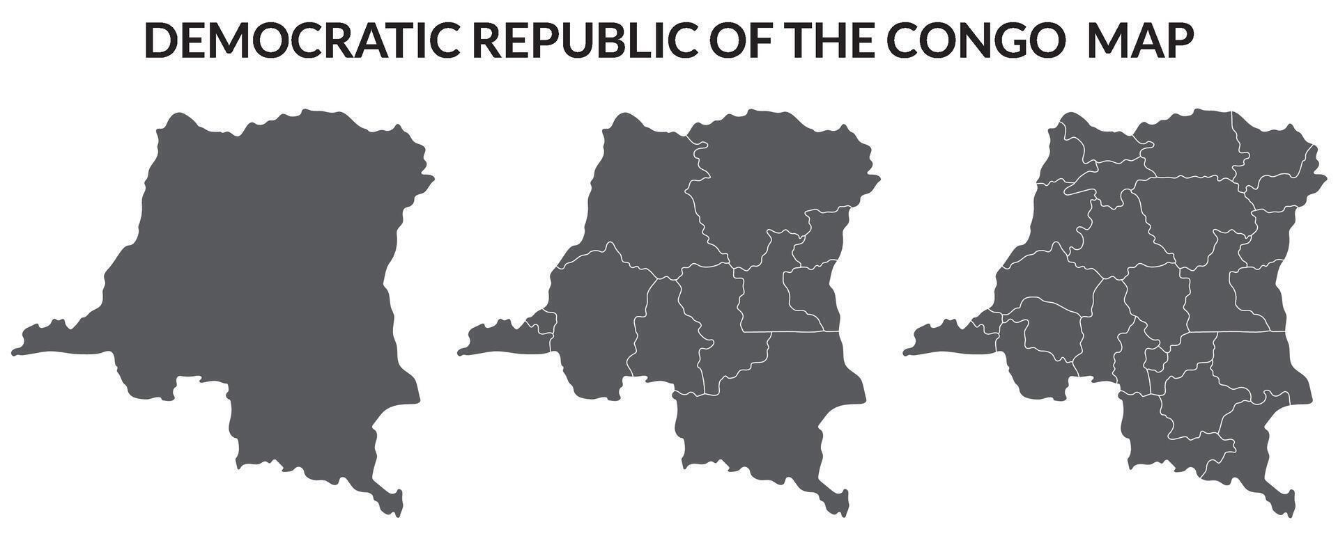 Democratic Republic of the Congo map. Map of Democratic Republic of the Congo vector