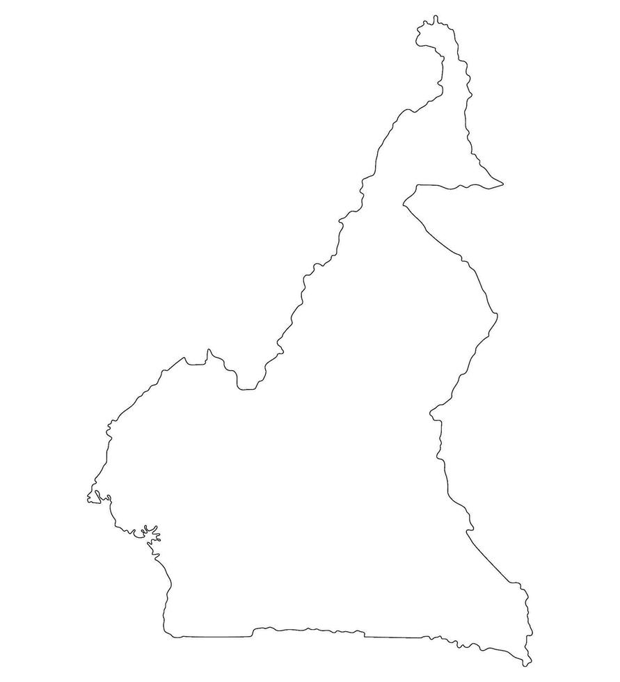 Cameroon map. Map of Cameroon in white color vector