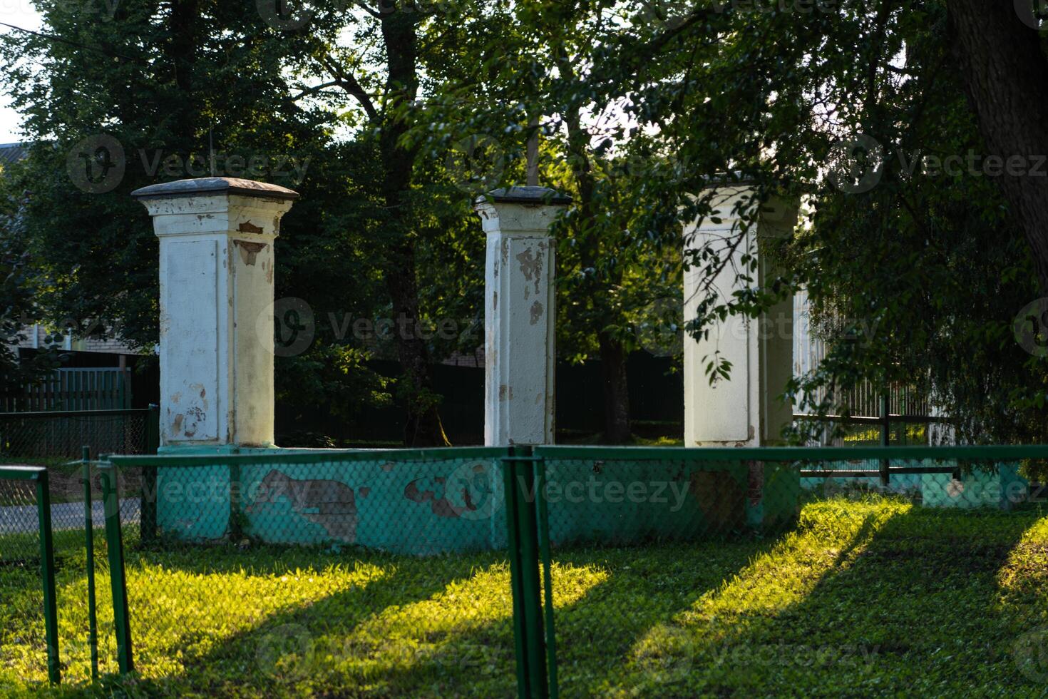 The old columns of the entrance gate to the estate photo