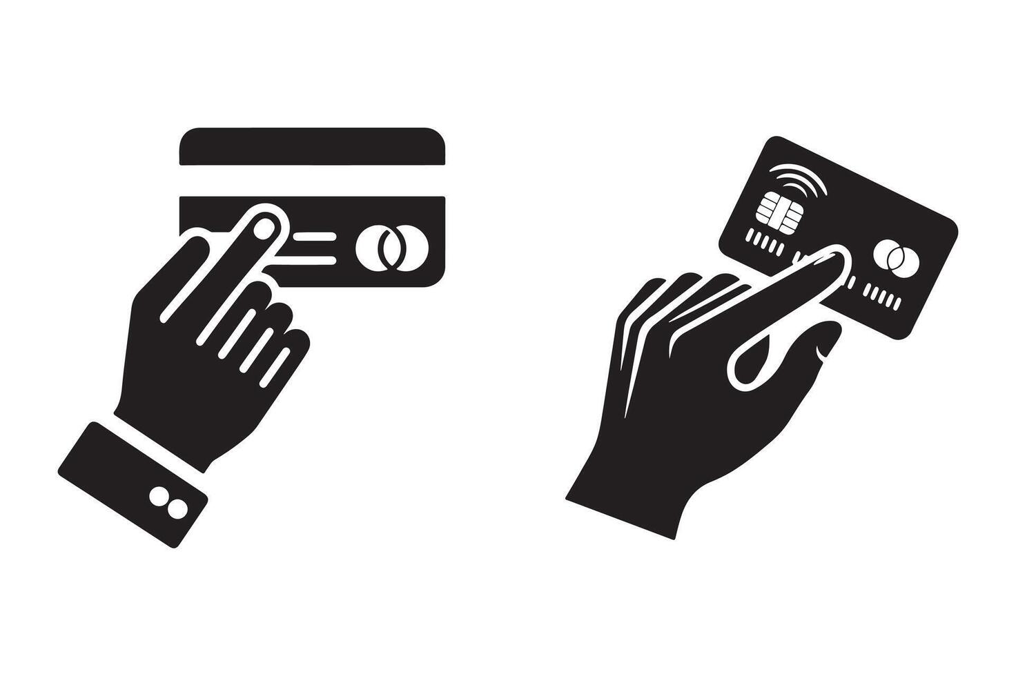 Credit Card Swipe Line Art Icon Ideal for Apps and Websites vector