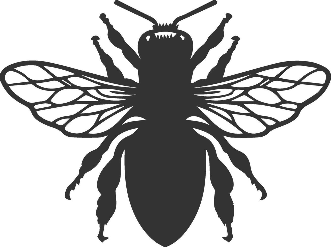 Honeybee silhouettes art illustration vector