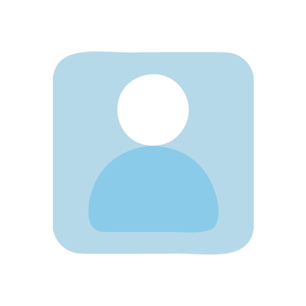 a blue icon with a person in the middle vector