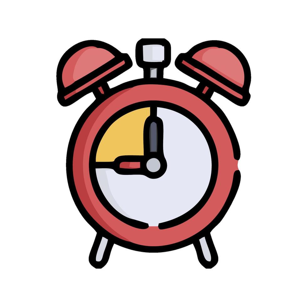 an alarm clock icon on a white background vector