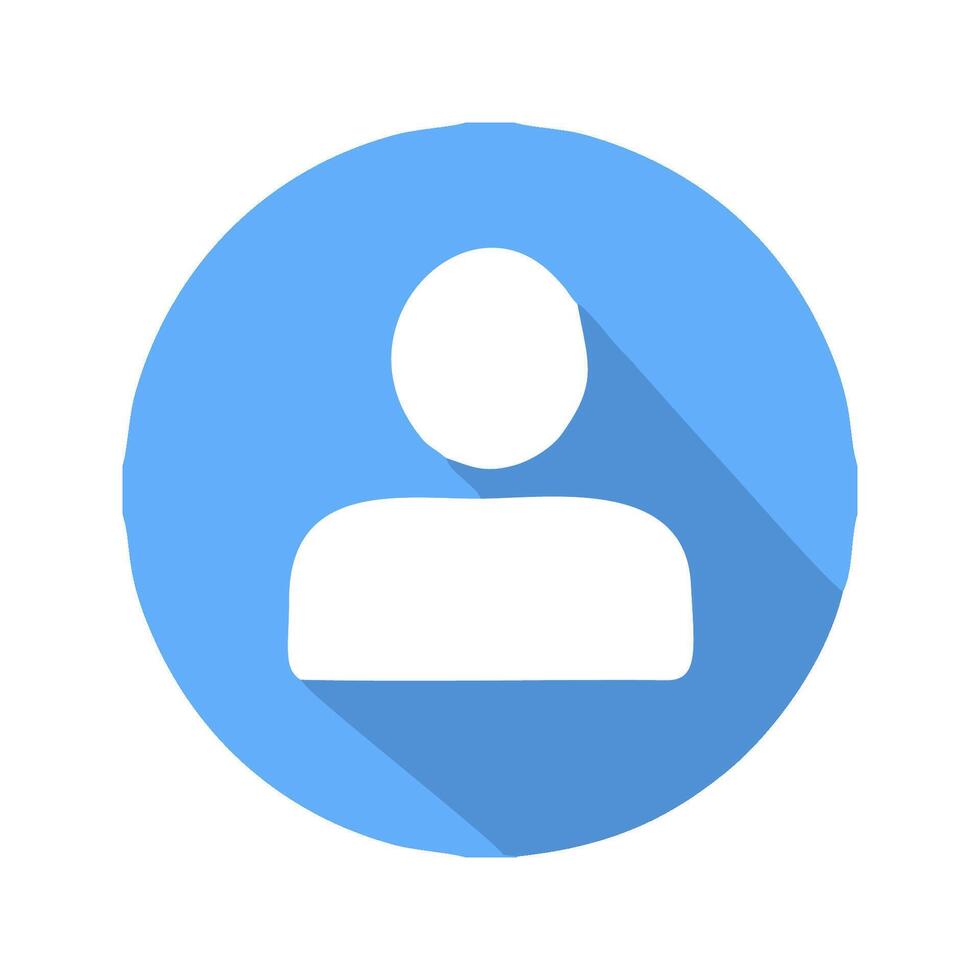 a blue circle with a person icon vector