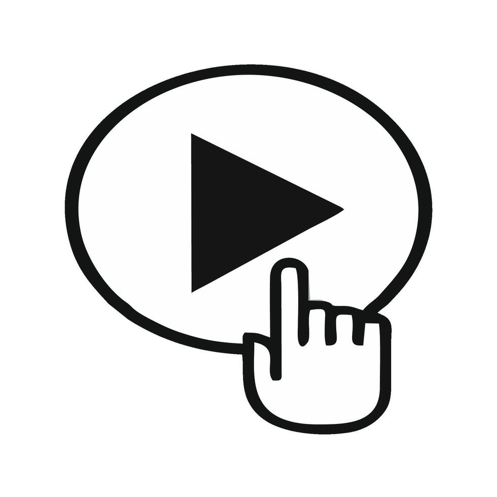 play button icon illustration on white background vector