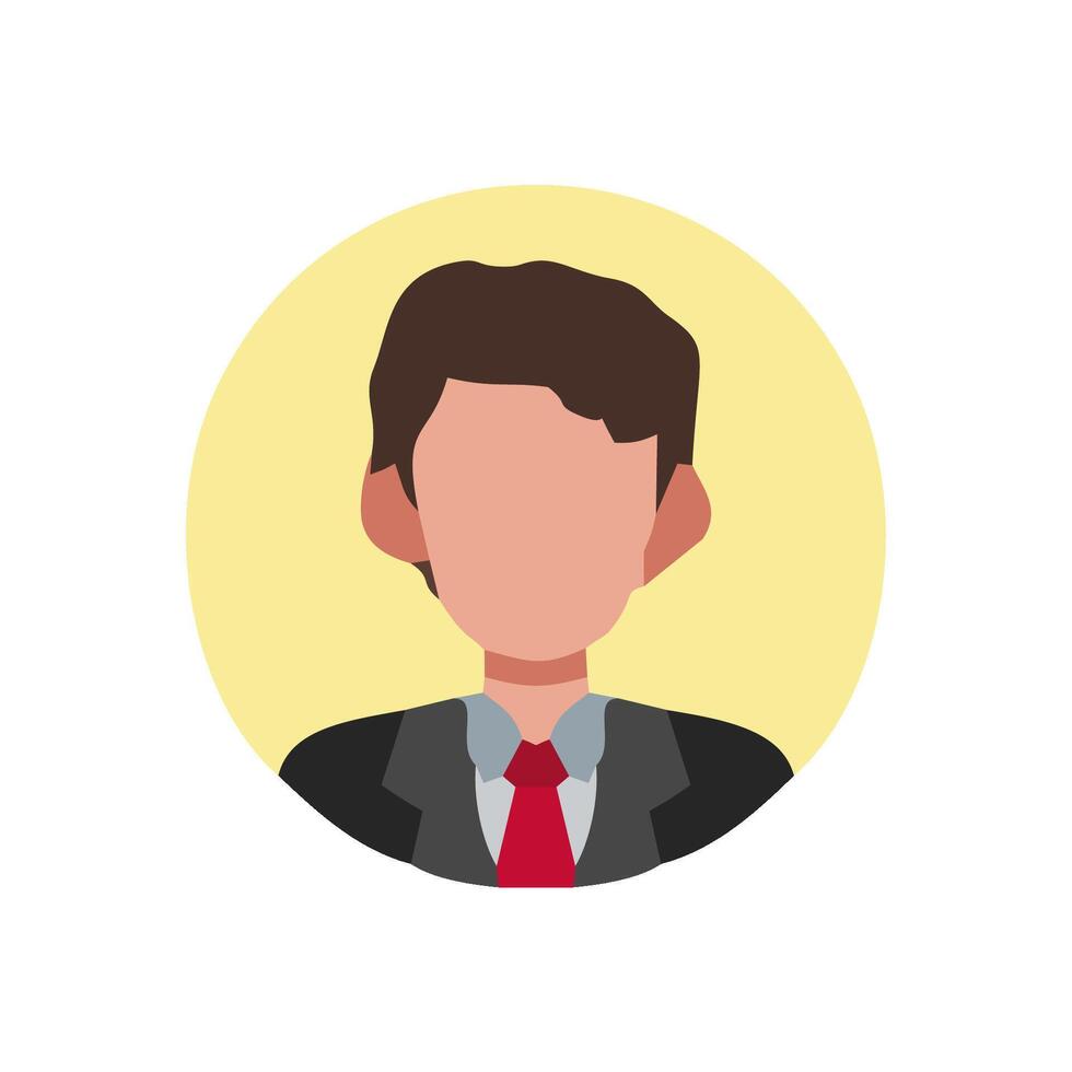 a man in a suit and tie avatar icon vector