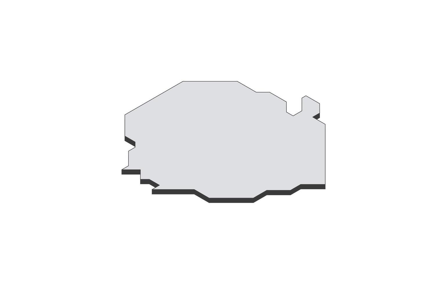 Map of the Sierra Leone in simple isometric form. Illustration of isometric map of the country. vector