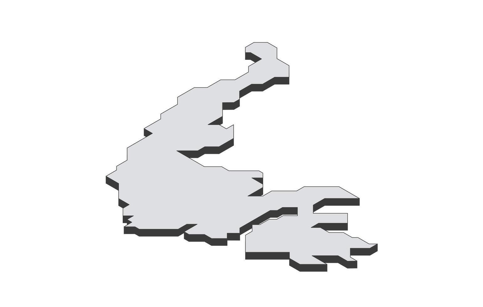 Map of the Greece in simple isometric form. Illustration of isometric map of the country. vector