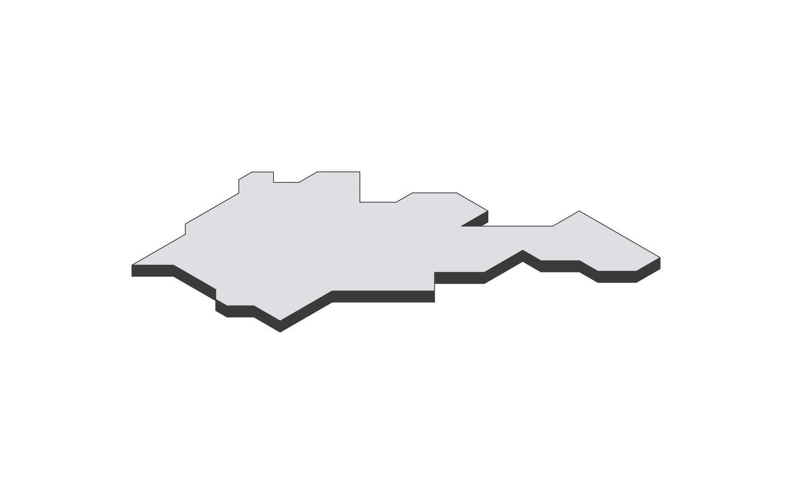 Map of the Armenia in simple isometric form. Illustration of isometric map of the country. vector