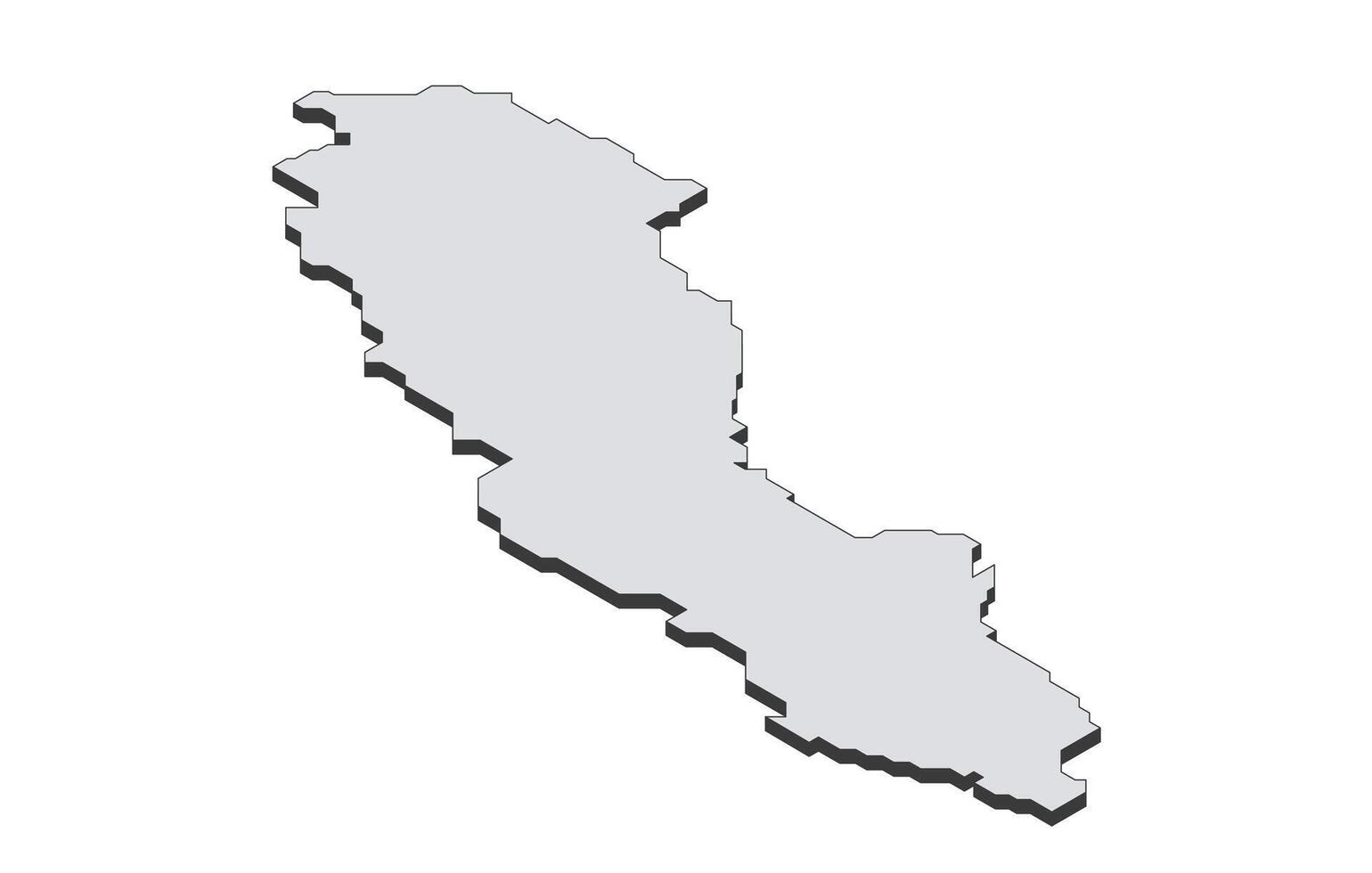 Map of the Sweden in simple isometric form. Illustration of isometric map of the country. vector