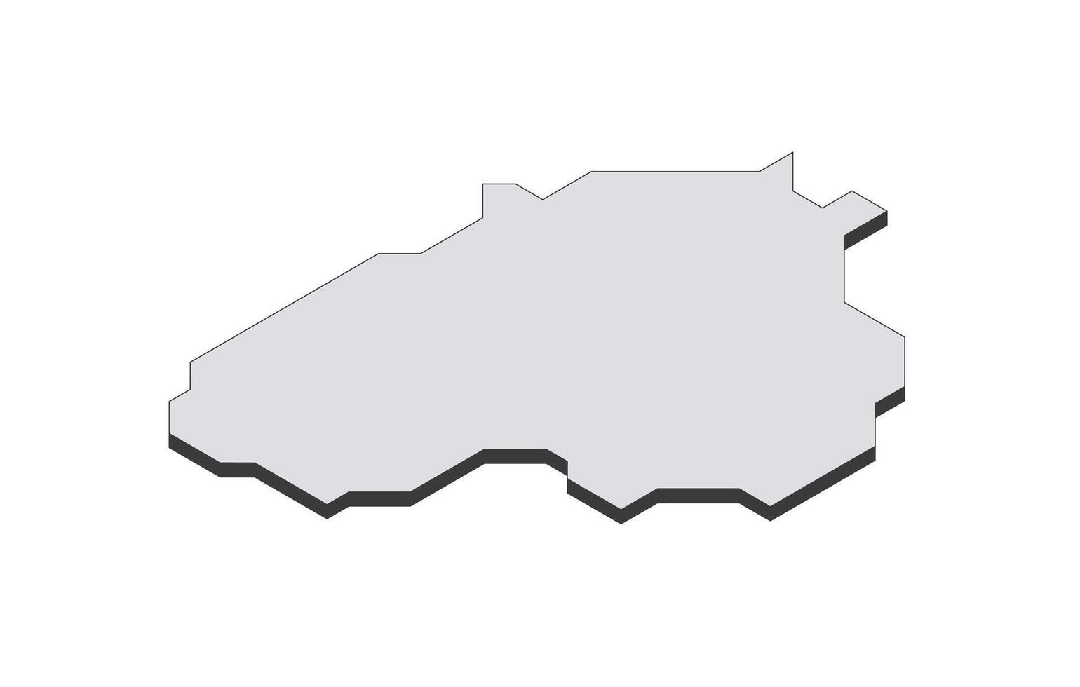 Map of the Lithuania in simple isometric form. Illustration of isometric map of the country. vector