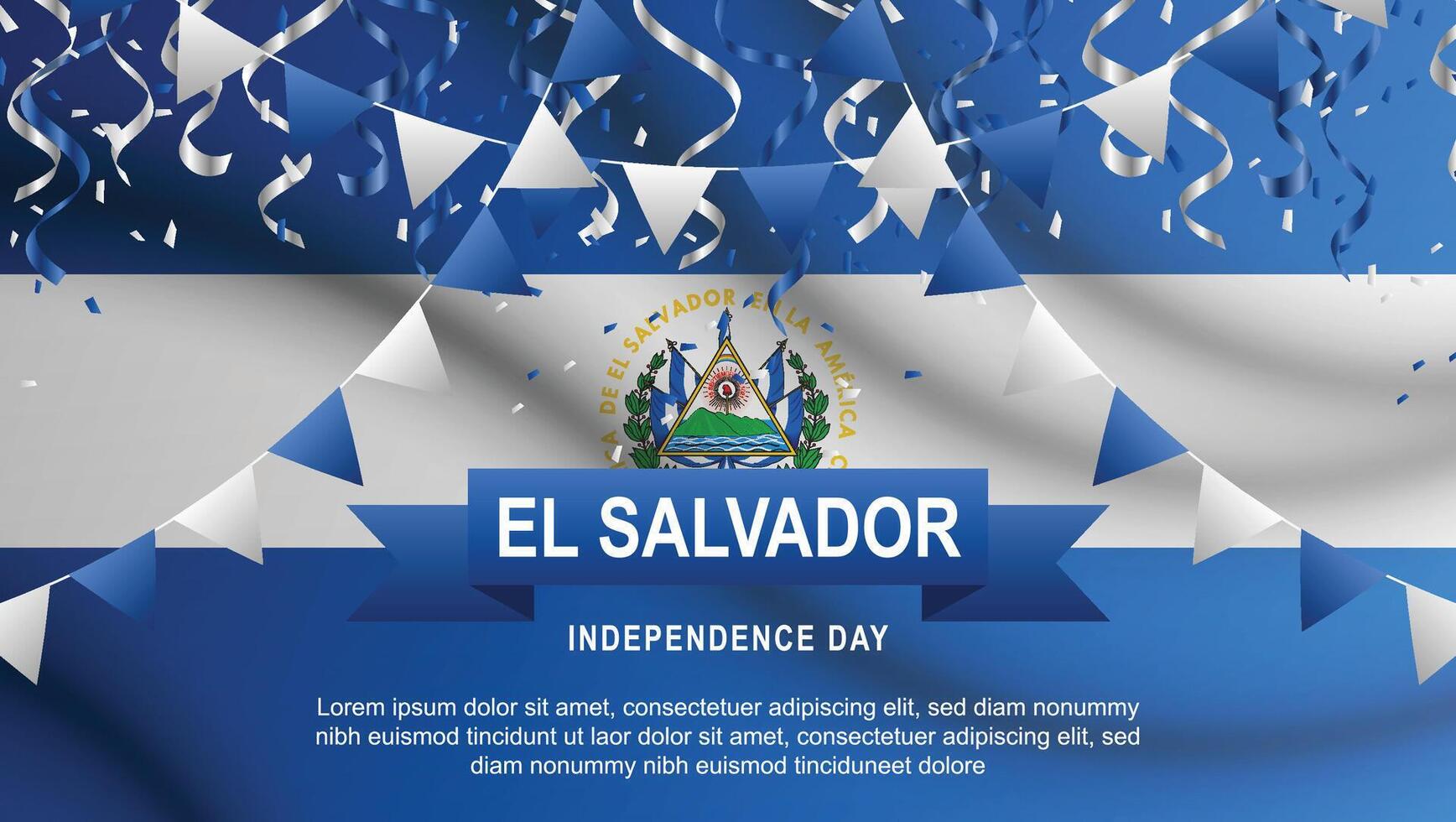 El Salvador Independence Day background. vector