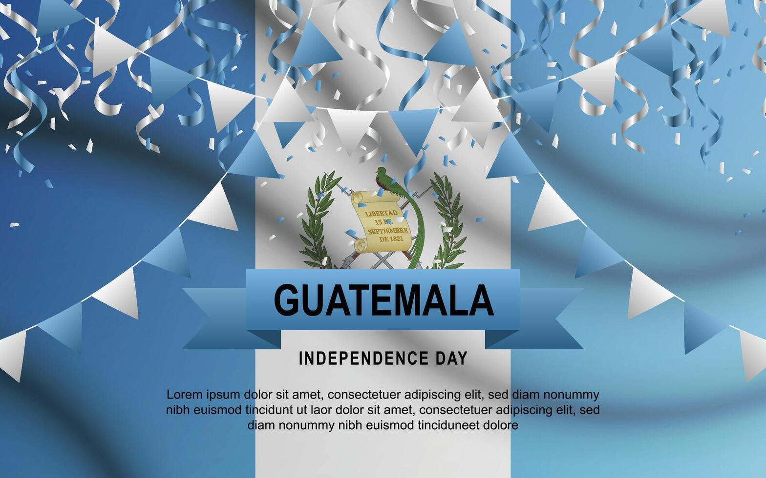 Guatemala Independence Day background. vector