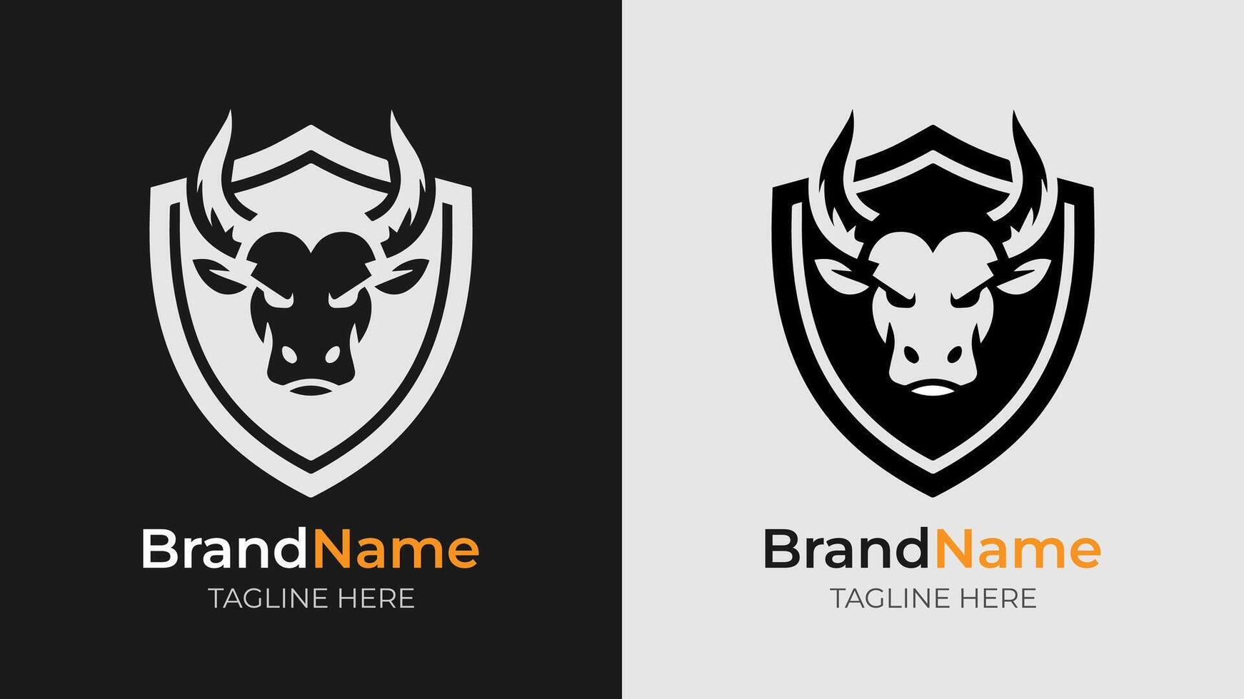 Elevate your brand with this elegant badge featuring a cow head design vector