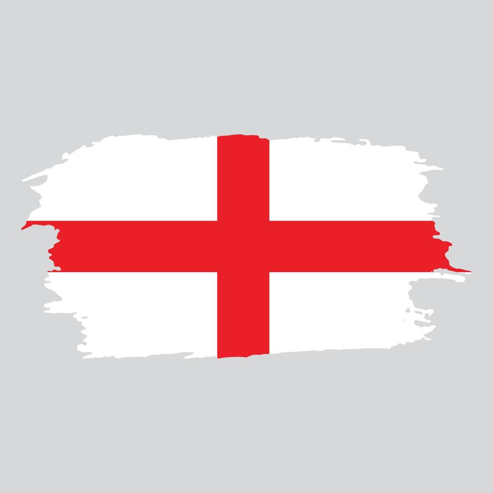 Brush painted national emblem of England country on white background vector