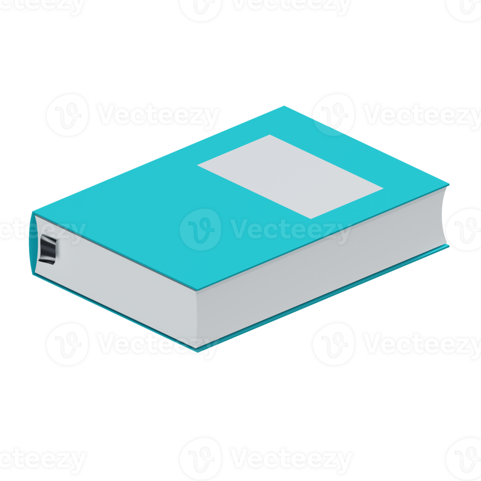 a 3d isometric blur notebook with bookmark icon png