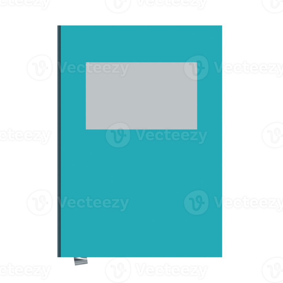 a 3d blur notebook with bookmark icon png