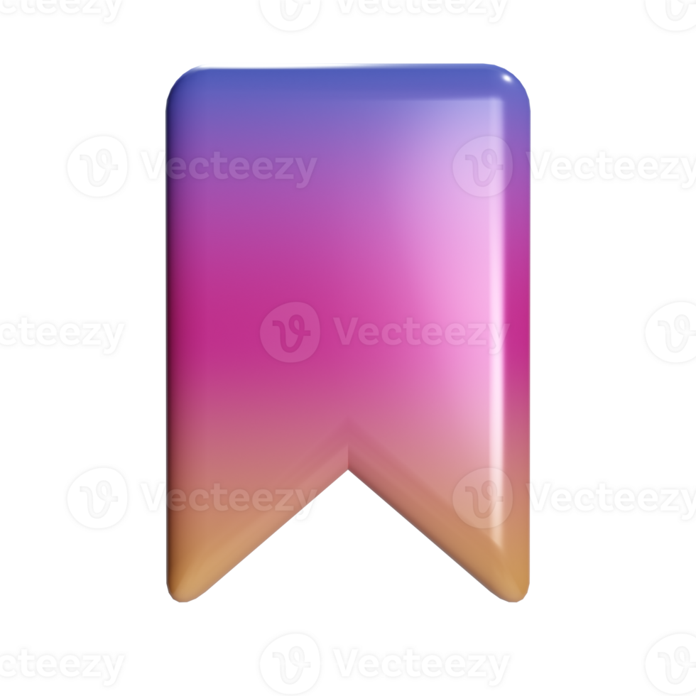 3d gradient save bookmark icon png