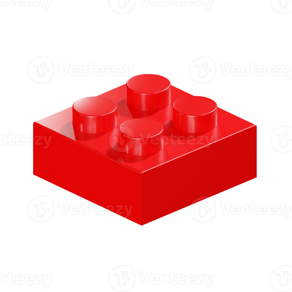 a 3d isometric red kids toy icon png