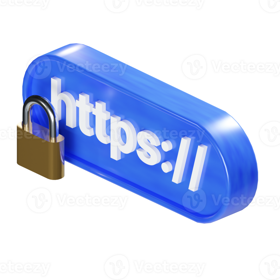 a 3d isometric https internet protocol security icon png