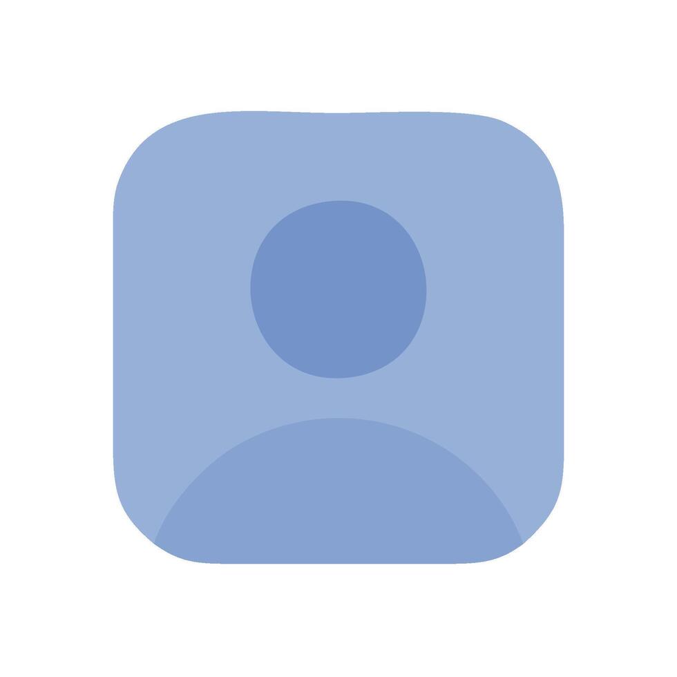 a blue icon with a person's face in the center vector