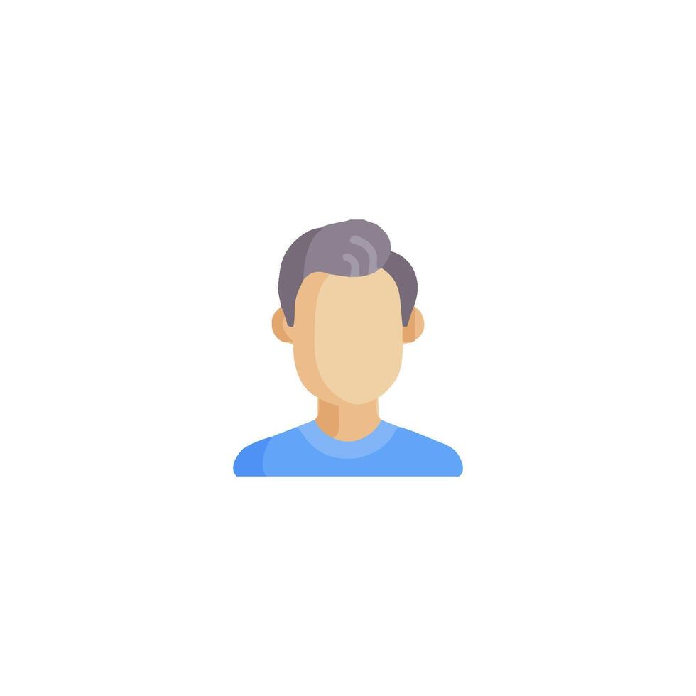 a man with gray hair is shown in a flat style vector