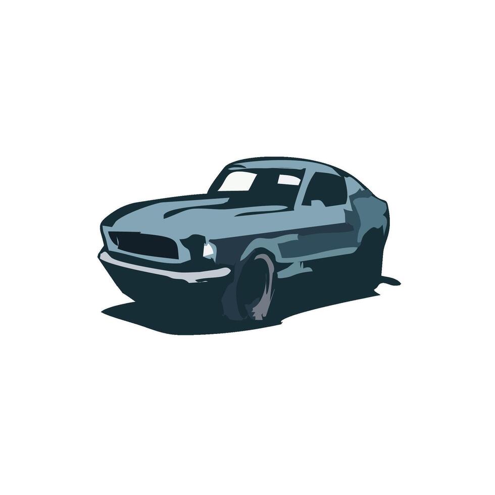 a cartoon car on a white background vector