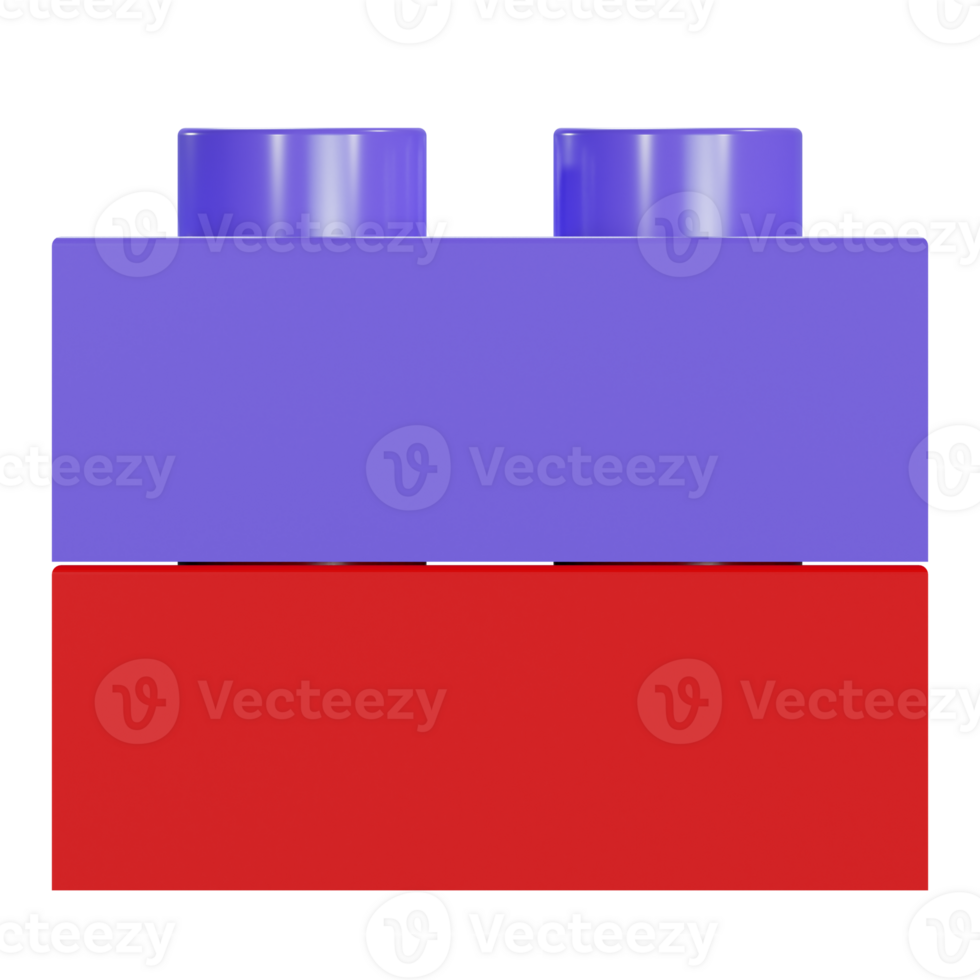 a 3d stacked red and purple toy icon png