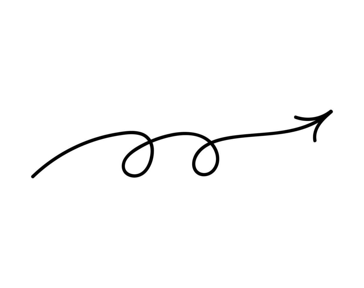 Cute doodle arrow isolated on white background. hand-drawn illustration. Perfect for various designs, decorations. vector